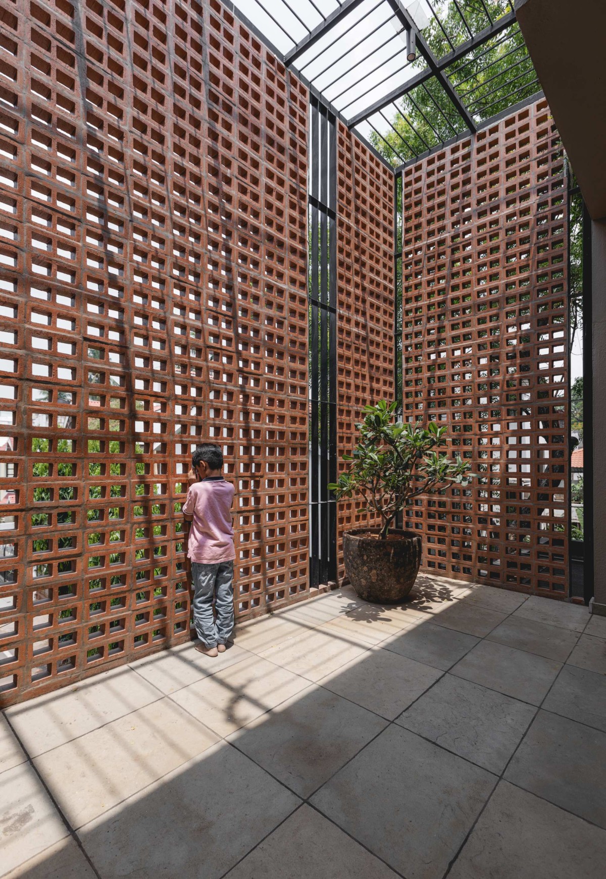 Balcony of Utsaha Residence by Kosh Studios