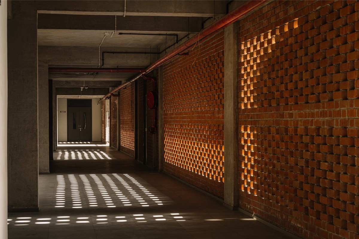 Corridor of Girl’s college & hostel for Model education trust by Neogenesis+Studi0261