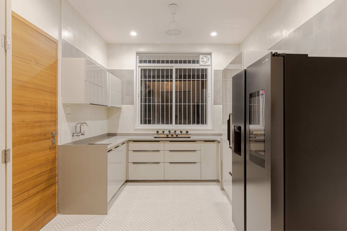 Kitchen of Linear House by Illusion Design Studio