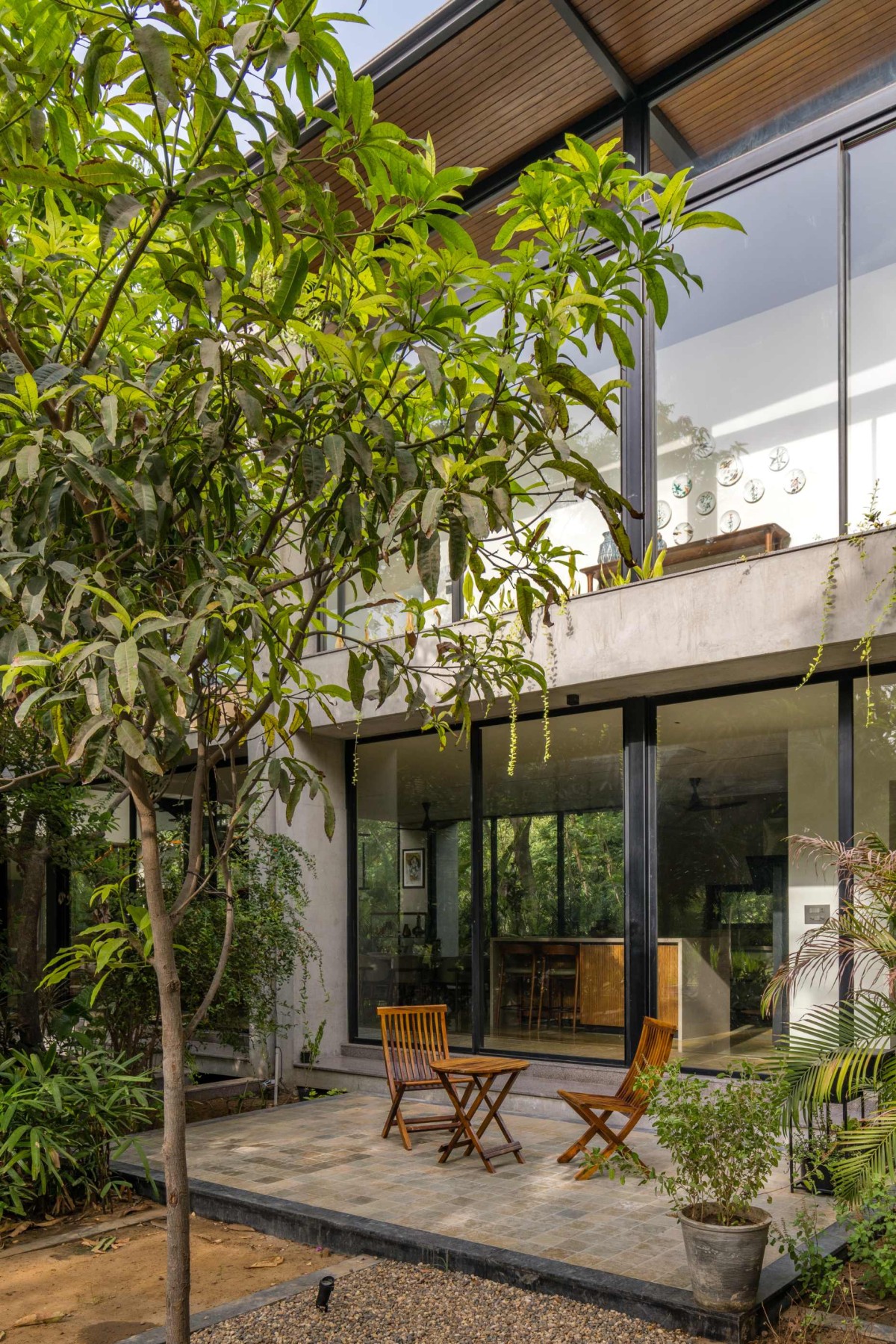 Sitout of Kalrav Villa by VPA Architects