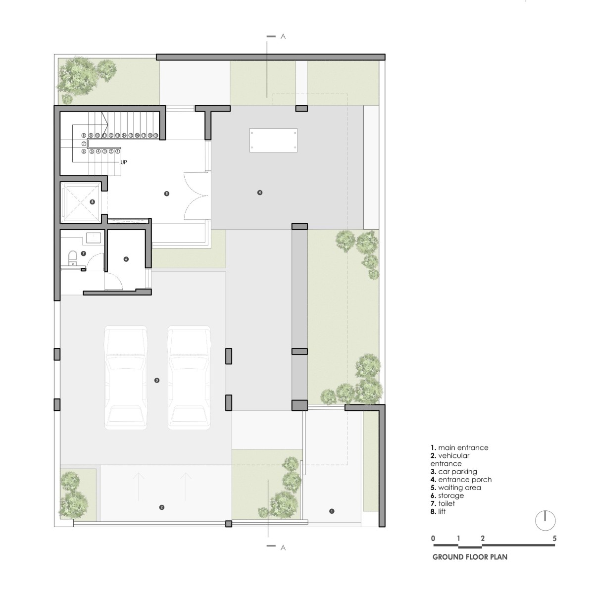 Stilt floor plan of Ganga 151 by Studio Habitect