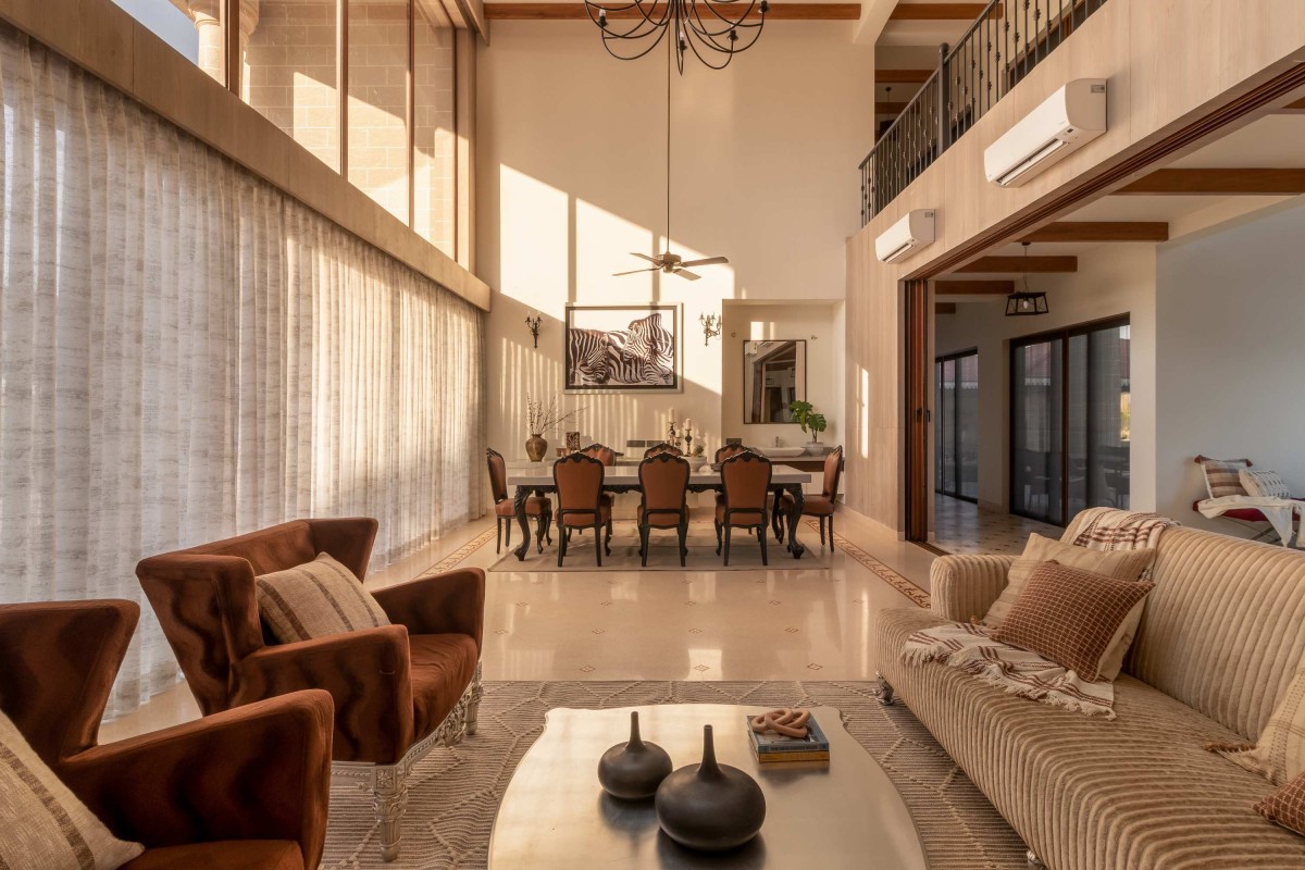 View from living room of The Farmhouse by Oris Architects