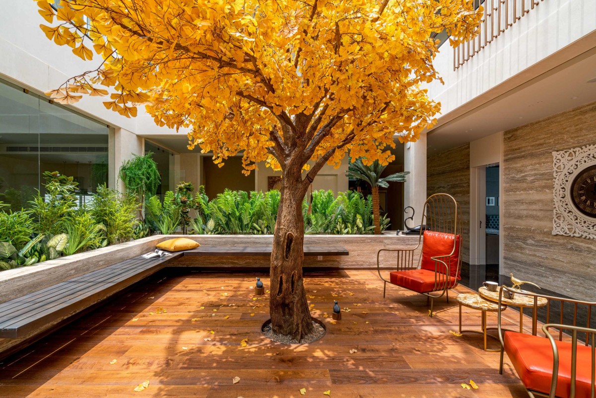 Central Courtyard of Sri Sri Villa by Ace Associates