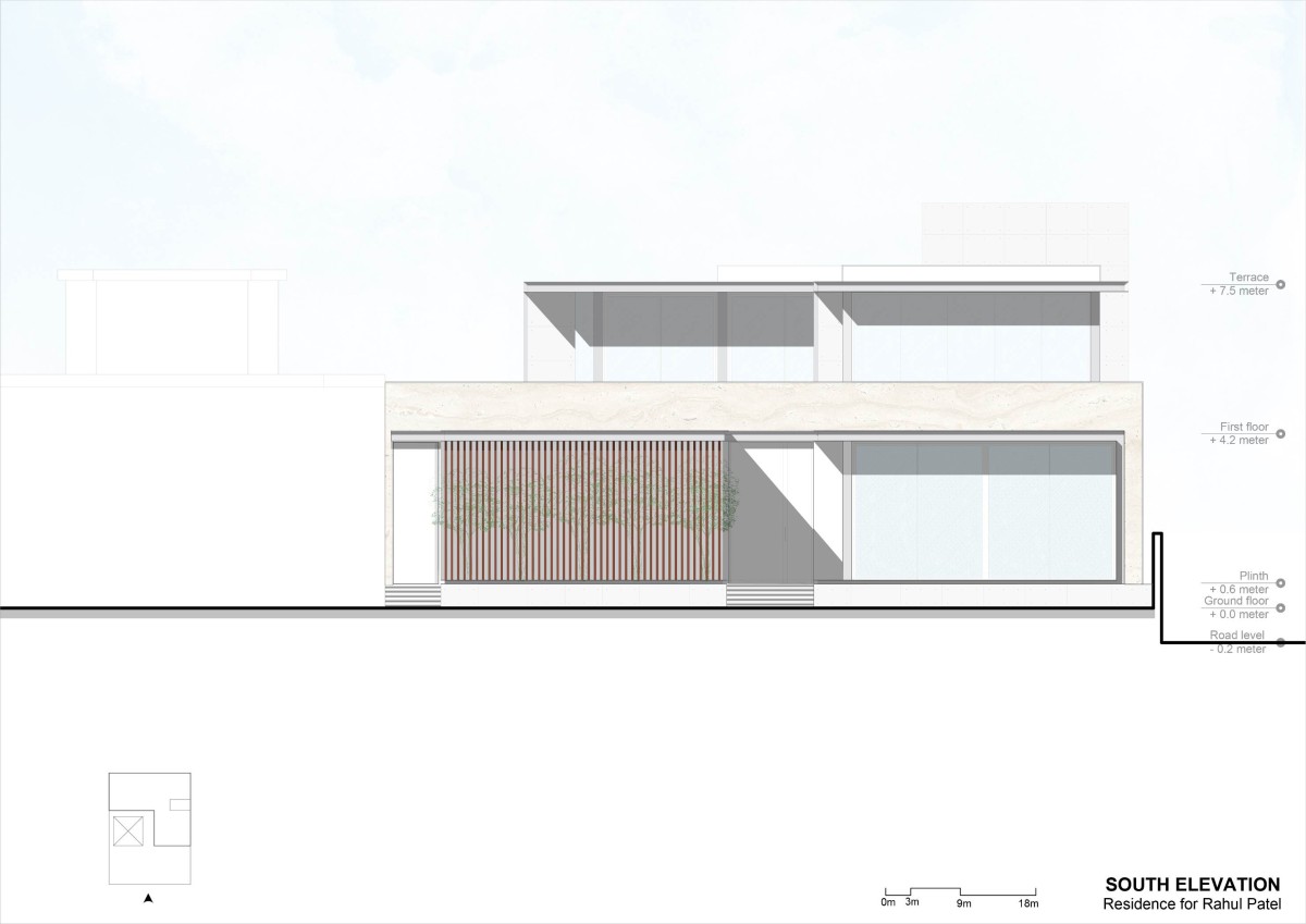 South elevation of The Annexe at Anand by INI Design Studio