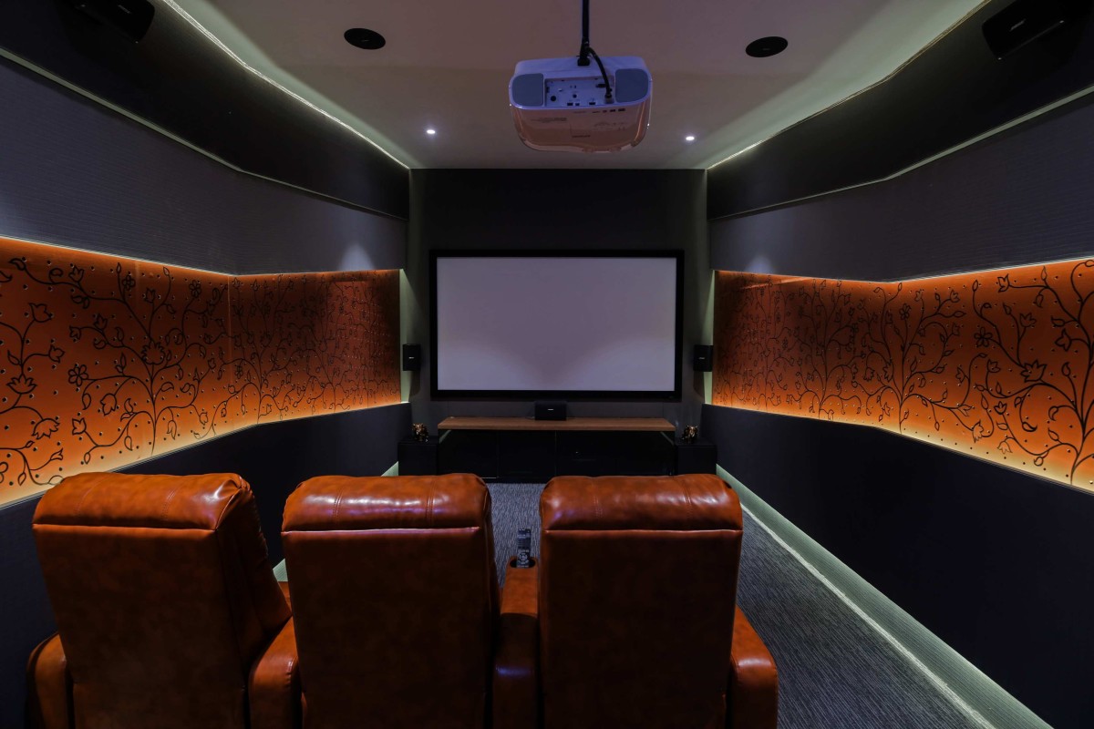 Home Theatre of Krishna-Kunj by Saga Architects