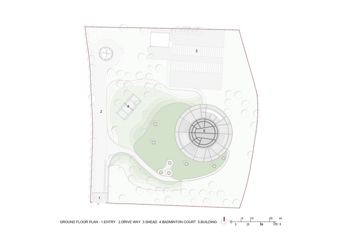 Roof Plan of The Ring House by Studio prAcademics