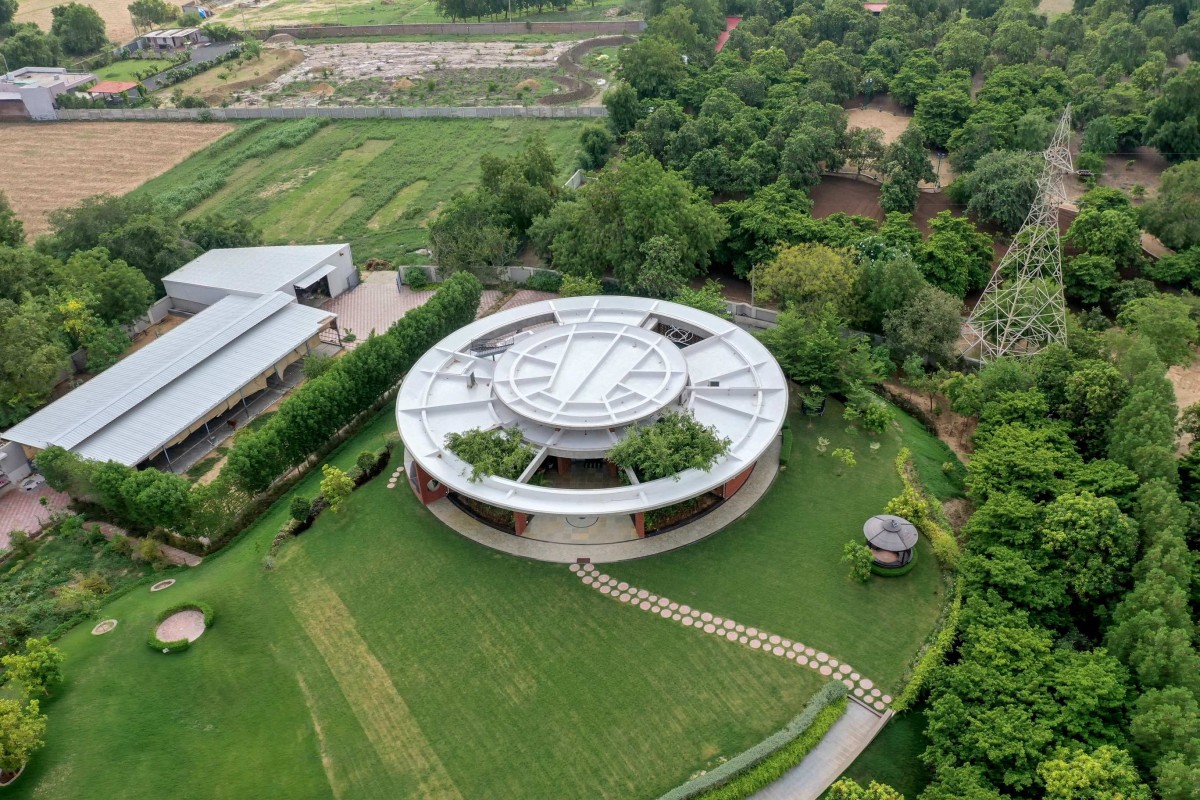 Aerial view of The Ring House by Studio prAcademics