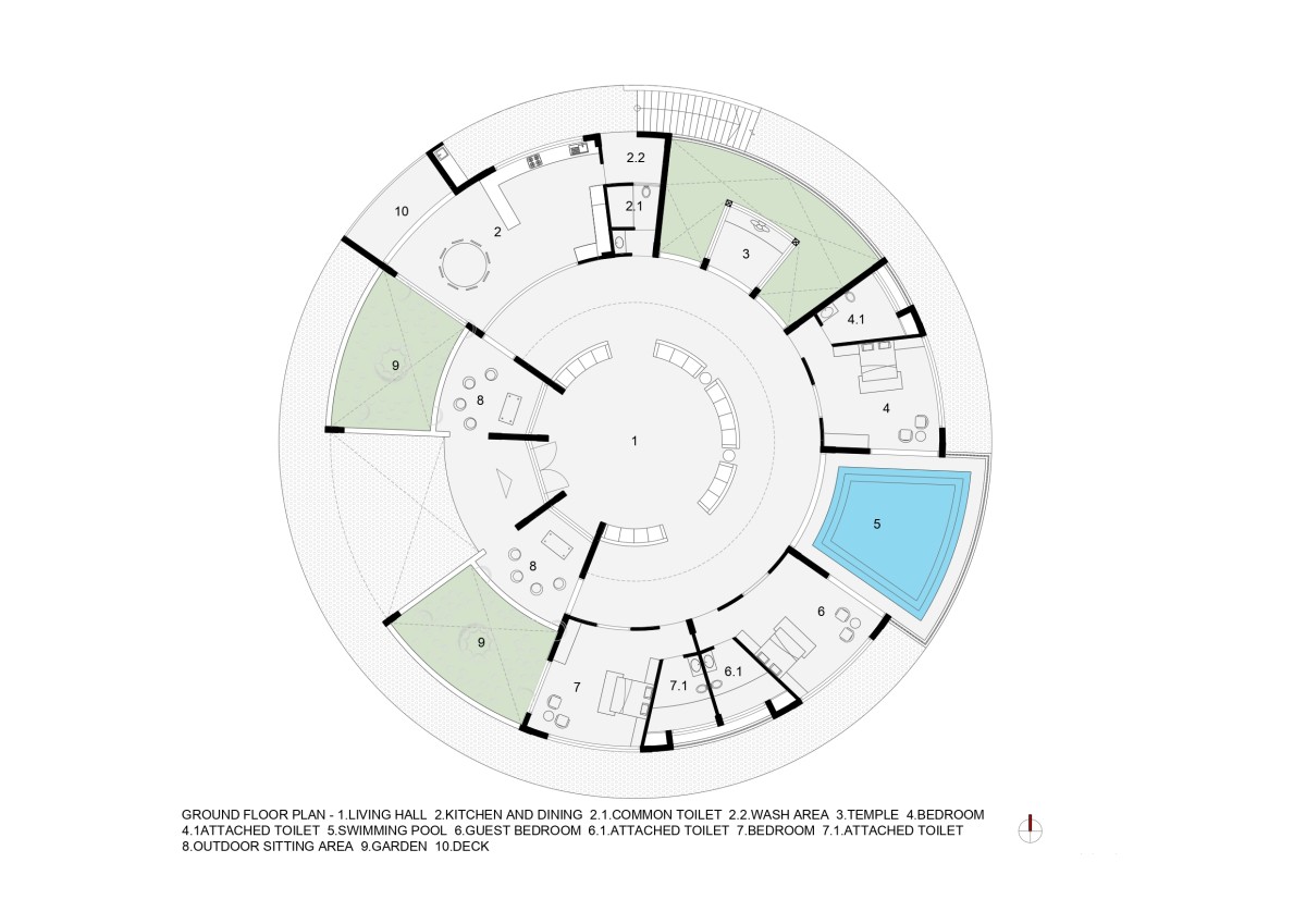 Plan of The Ring House by Studio prAcademics