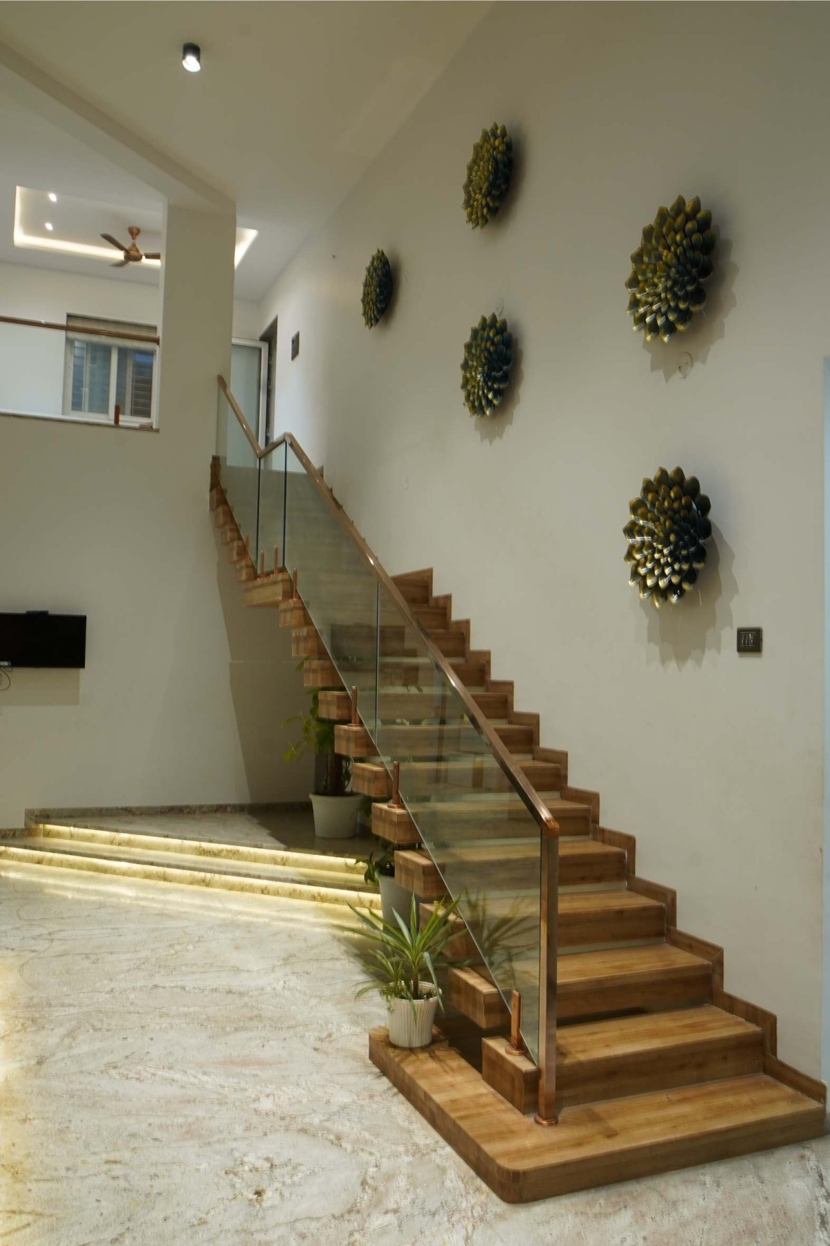 Staircase of Amardeep Villa by Shraddha Sadamate Architect