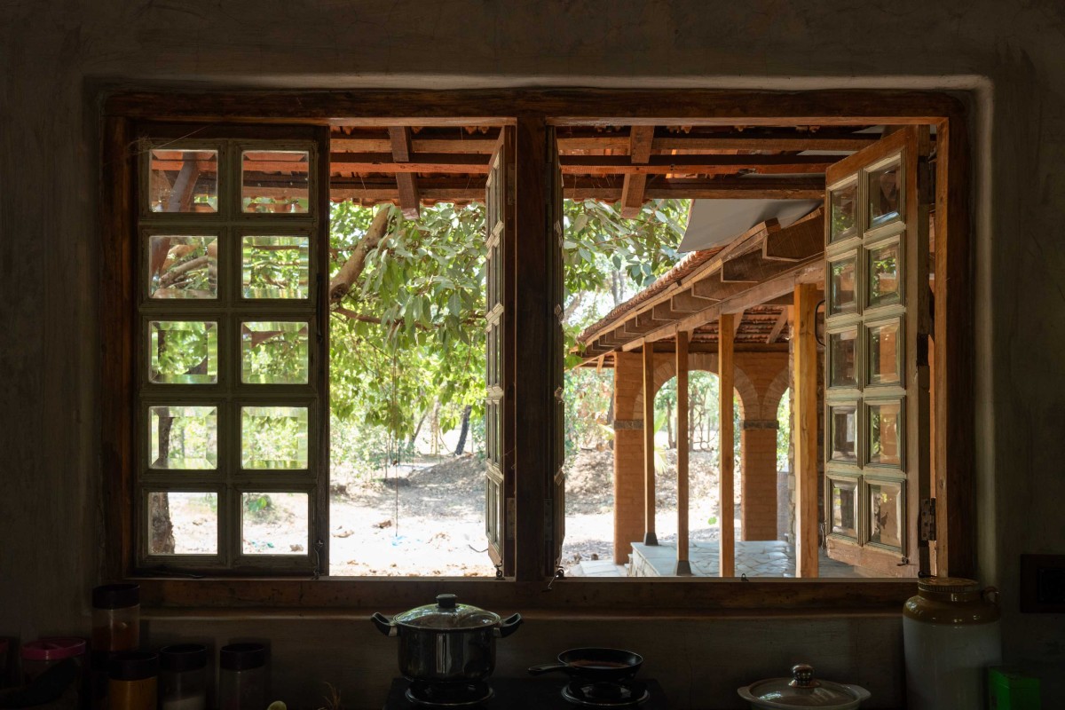 Reclaimed window at kitchen of House of Reclaimed Gold by Out Of The Box