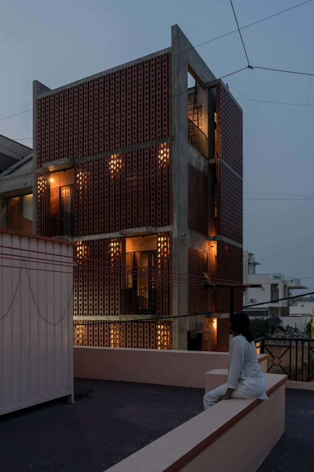 Dusk light exterior view of The Brick House by ShoulderTap