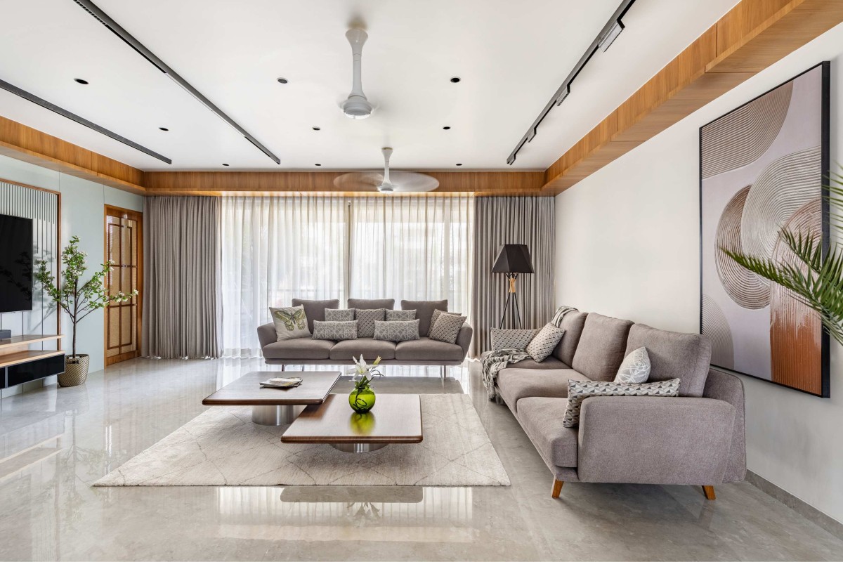 Living room of Pestle Tones Harmony by Karya Design Studio