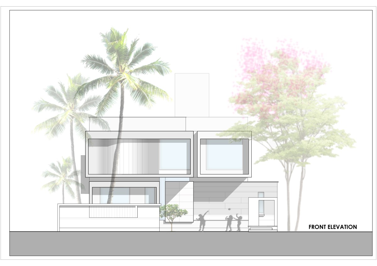 Elevation of Godbole Residence by Chaware & Associates