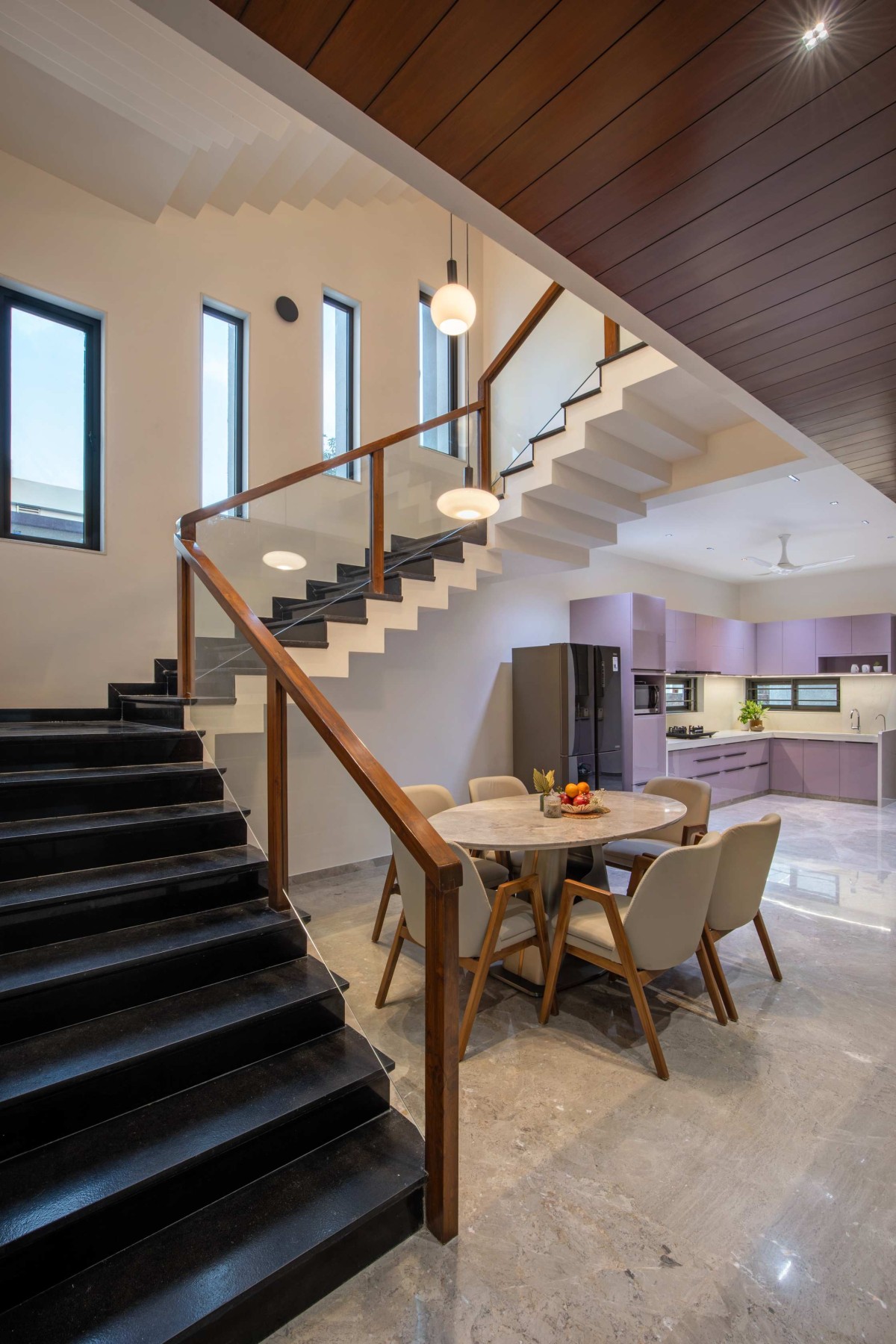 Staircase of Pramukh Villa by Foresight Associates