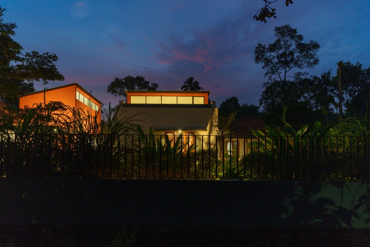 Night shot of Inside-Out Residence by The Design Room