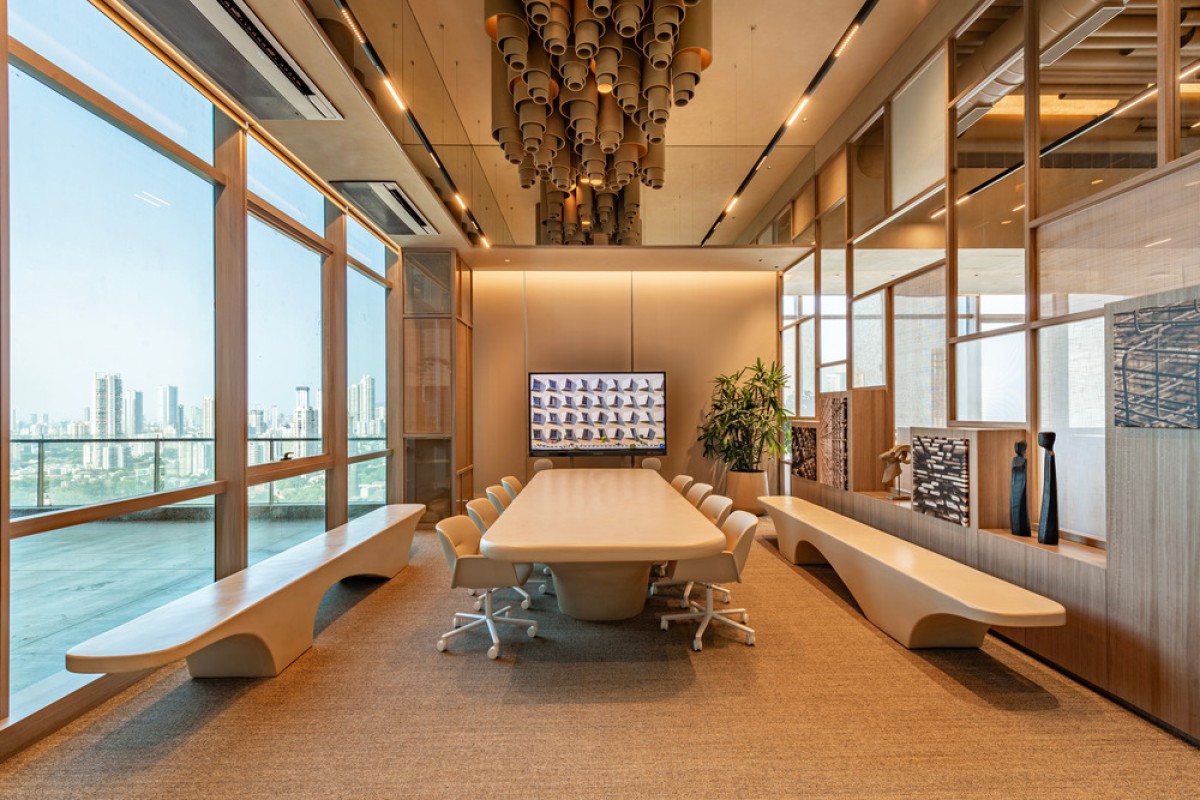 Conference room of Office@27 by Sanjay Puri Architects