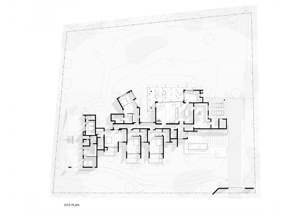 Site Plan of Nisarg by Tall Storeys Collaborative