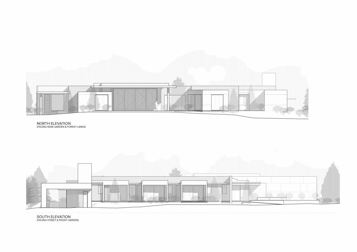 Elevations of Nisarg by Tall Storeys Collaborative