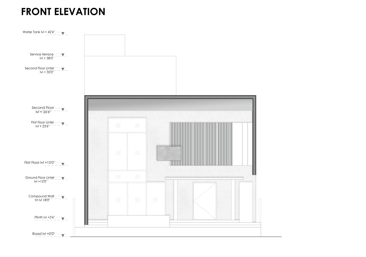 Front Elevation of The House of Frames by Studio Riba