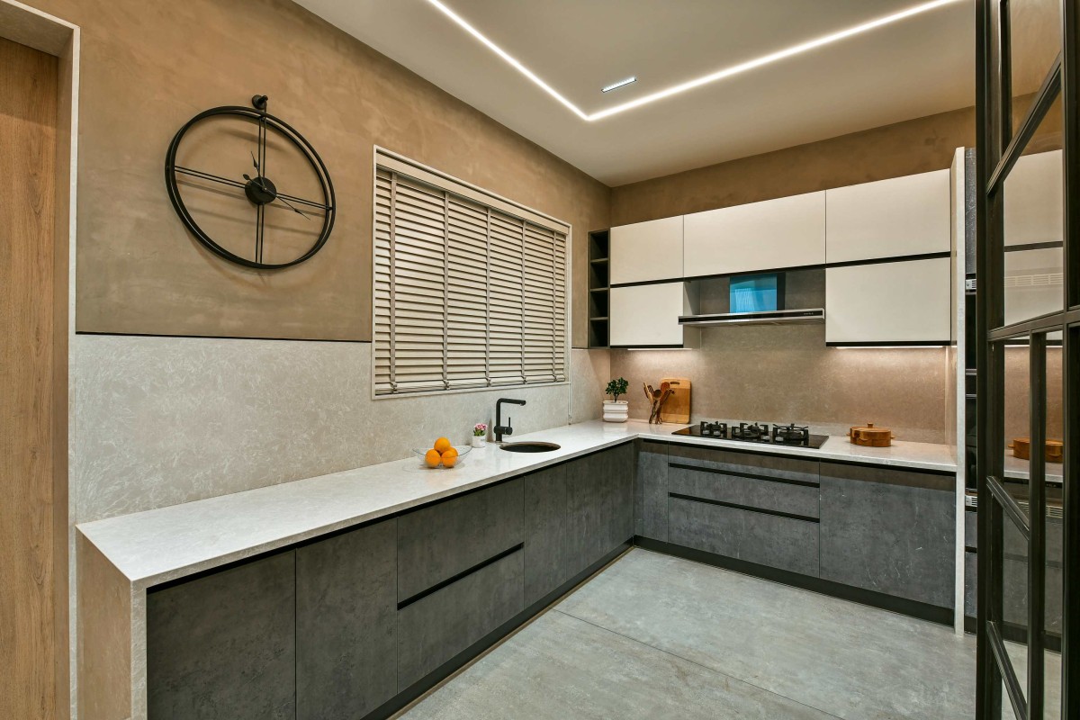 Kitchen of The Second Home_ Vapi Villa by Icon Projects Inspace Pvt Ltd