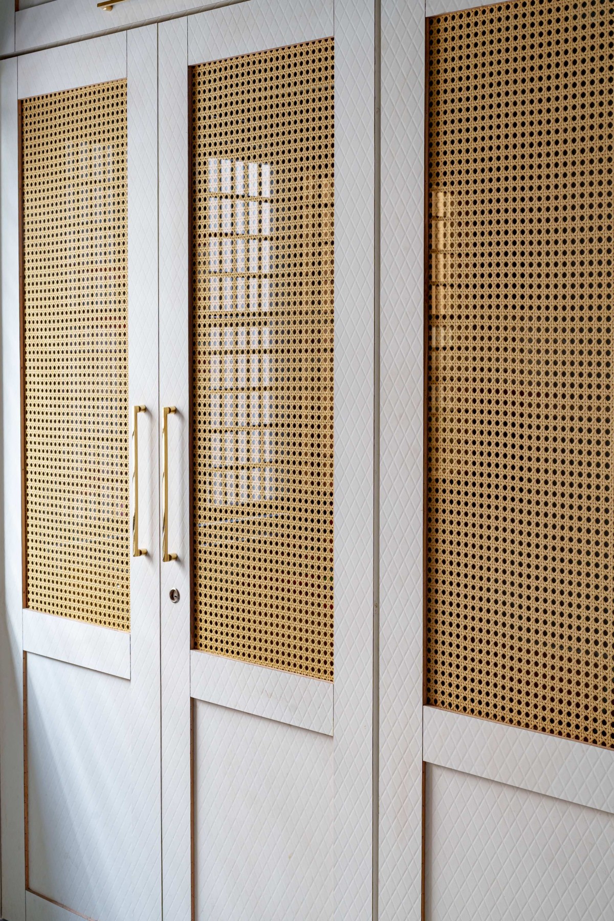 Detailed shot of door of Aradhna Residence by D.I.B Collaborative