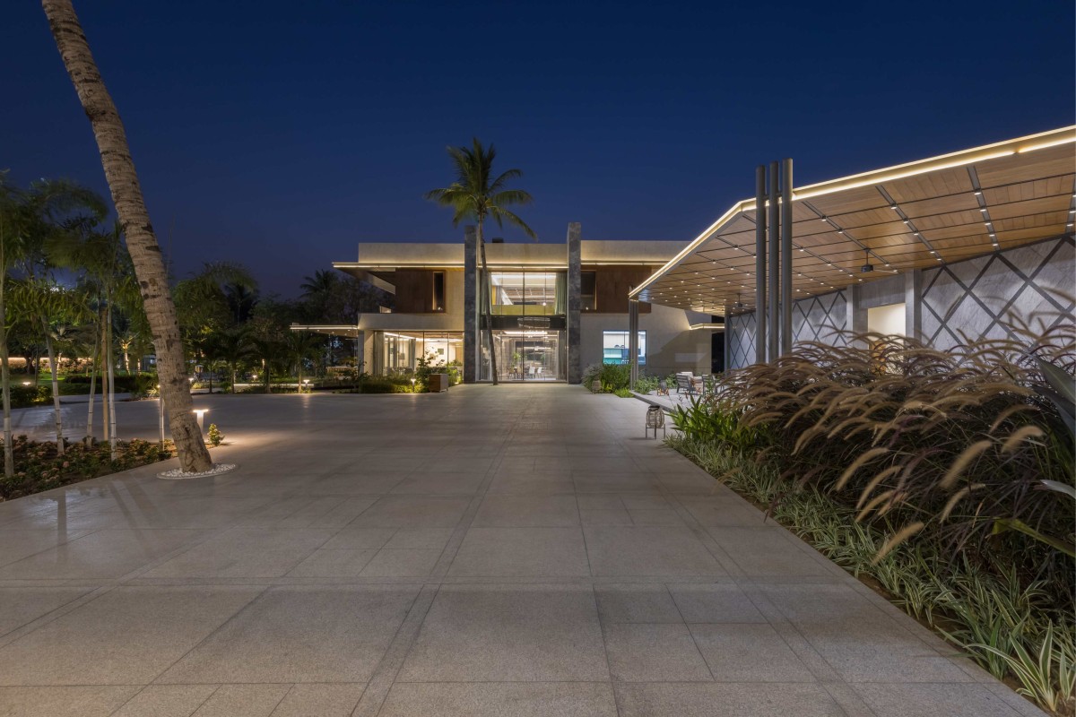 Passage to Gazebo of Narola Villa by Essteam Design Services LLP