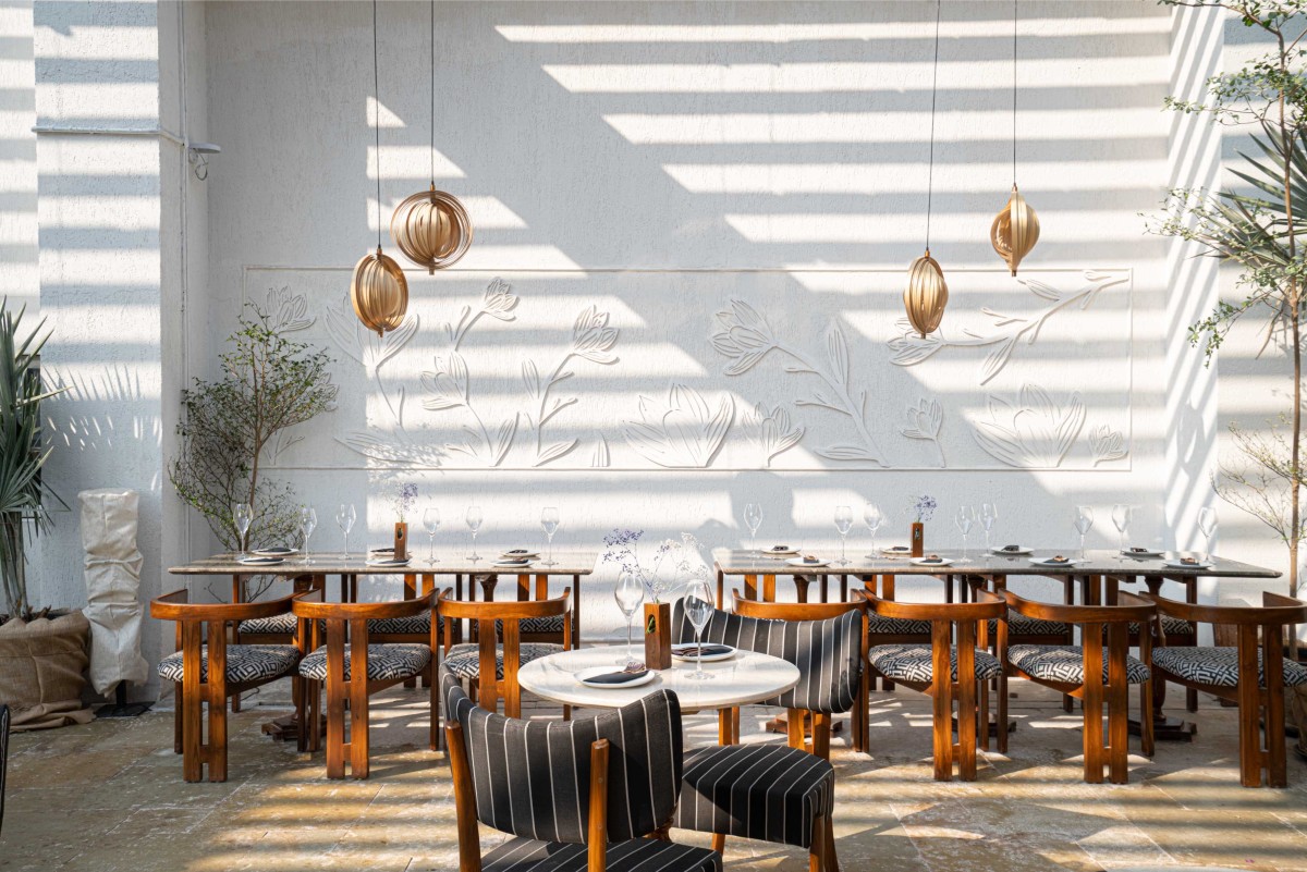 Dining at terrace of Ava by Ruchi Jani Architects