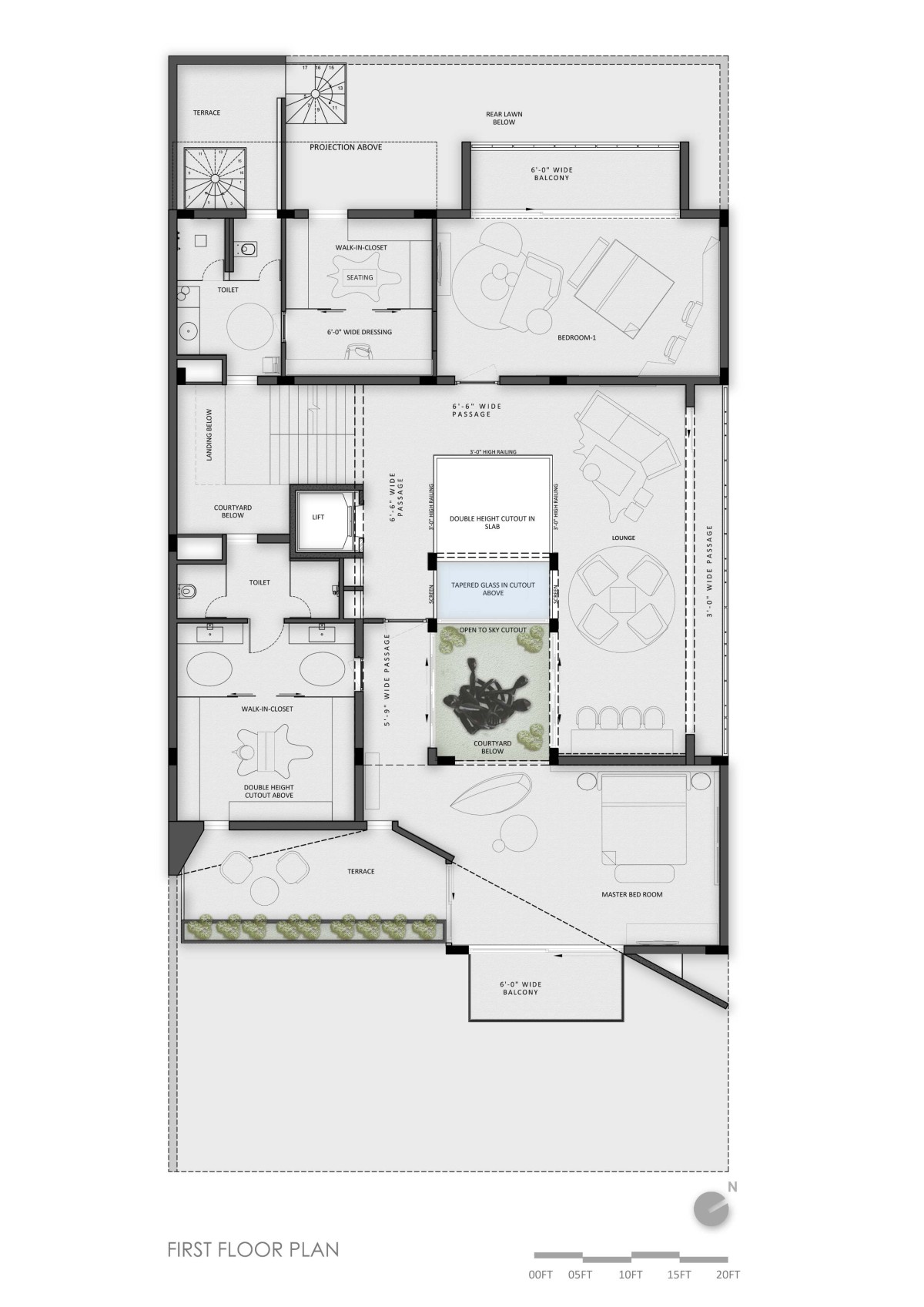 First floor plan of House 91/4 by Studio Ardete