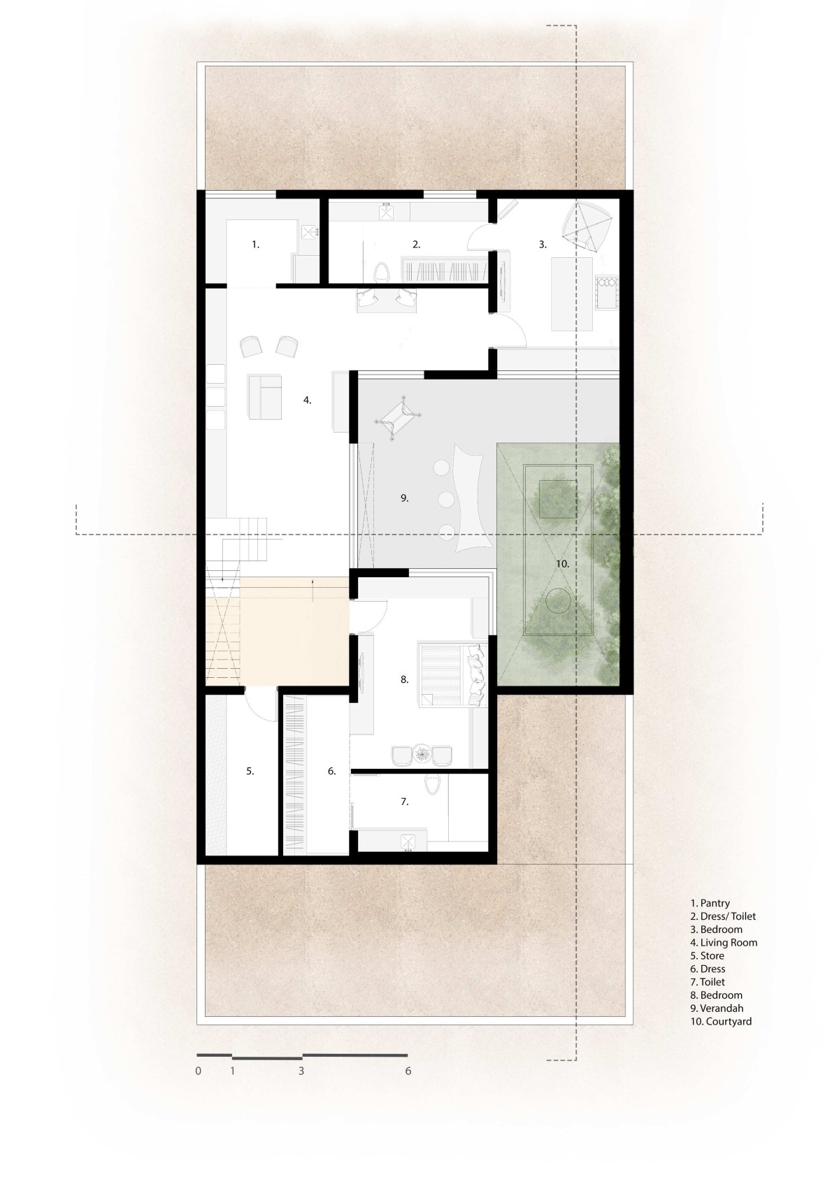 Basement Floor of Cascading Terraces by Arch.Lab