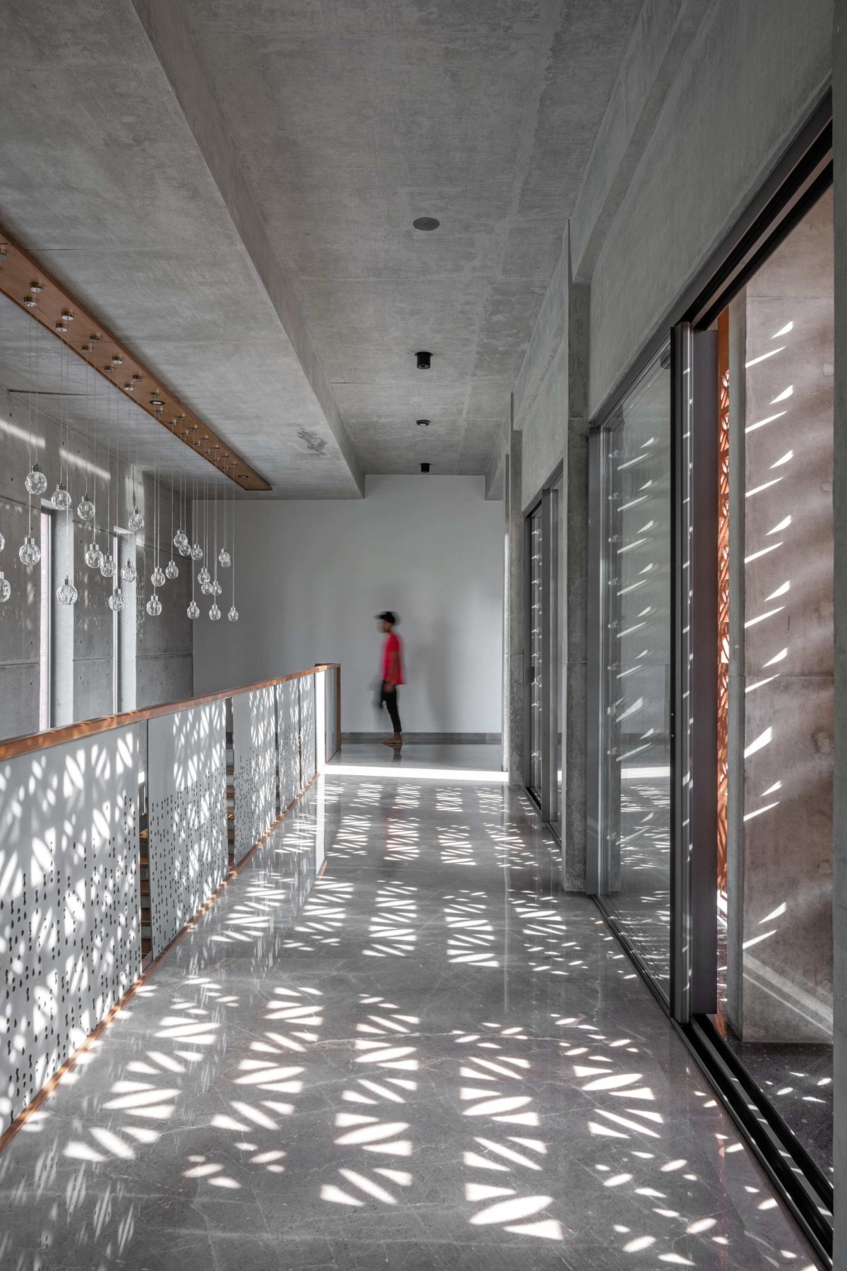 Corridor of Mehul Patel Residence by Groundwork Architecture