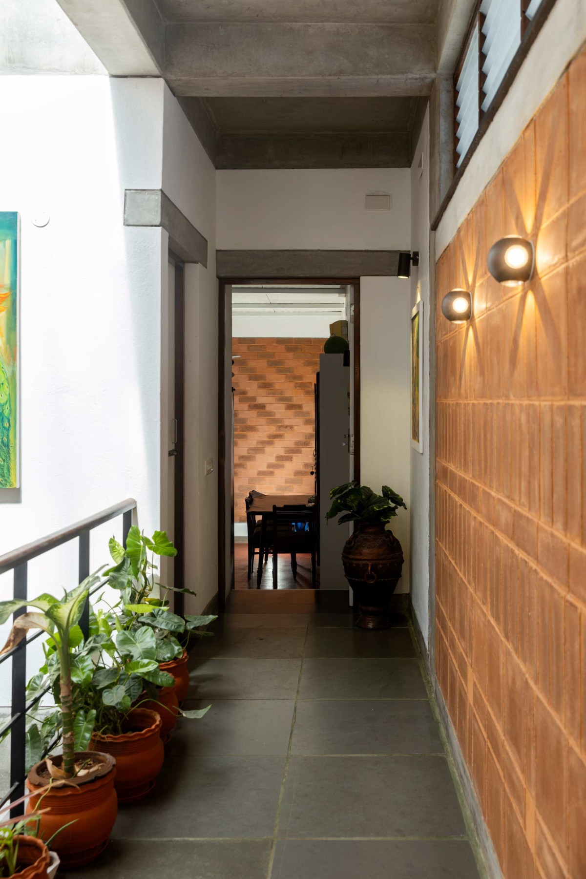 Corridor of Latchiya Illam by RP Architects