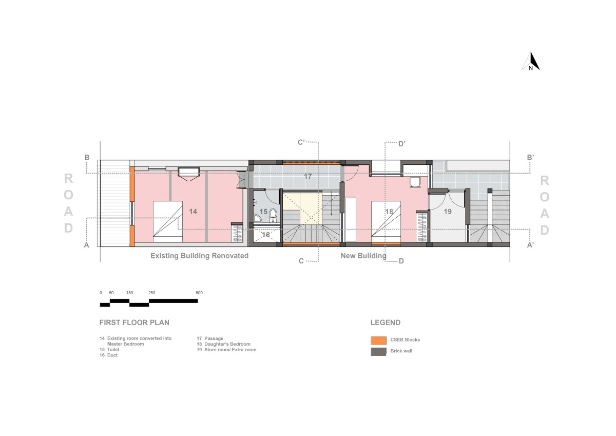 First Floor Plan of Latchiya Illam by RP Architects