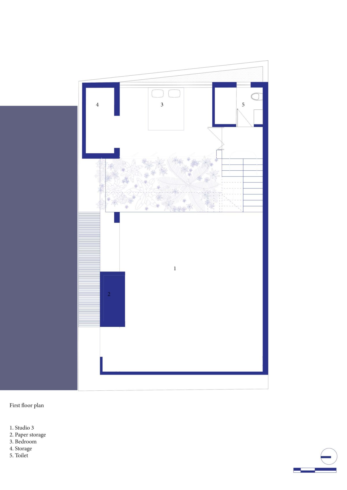 First floor plan of Tiered Realm by Fictional Project