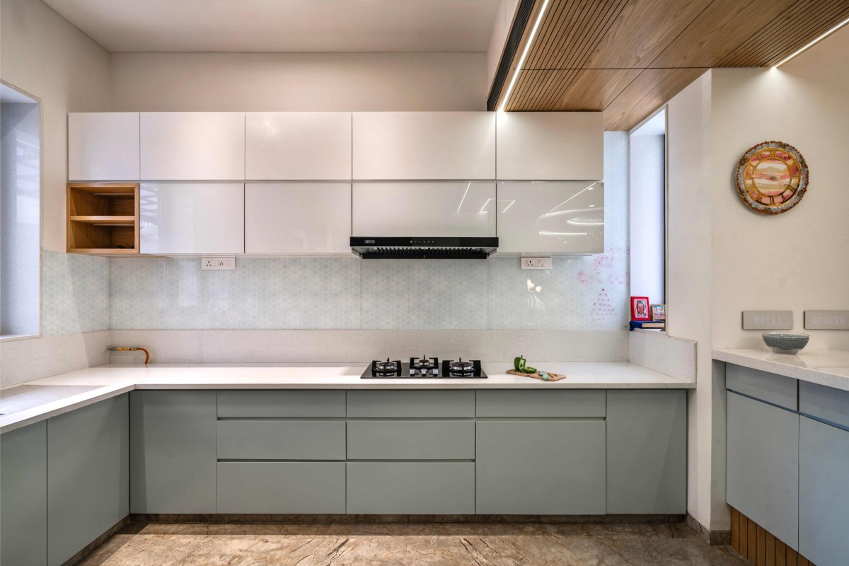 Kitchen of Bhavi by 9 Degree Design Studio