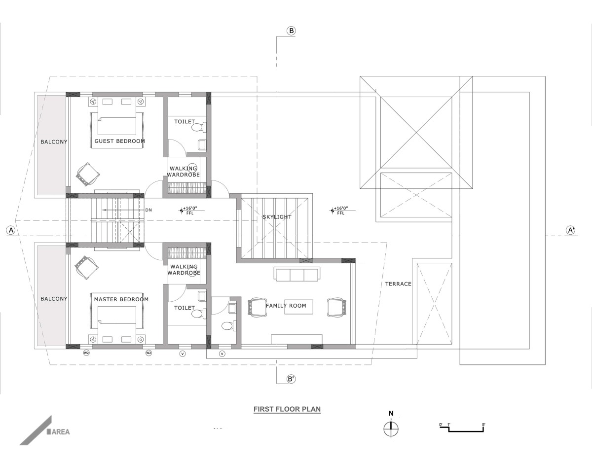 First floor plan of Chavan Wada by Area Planners