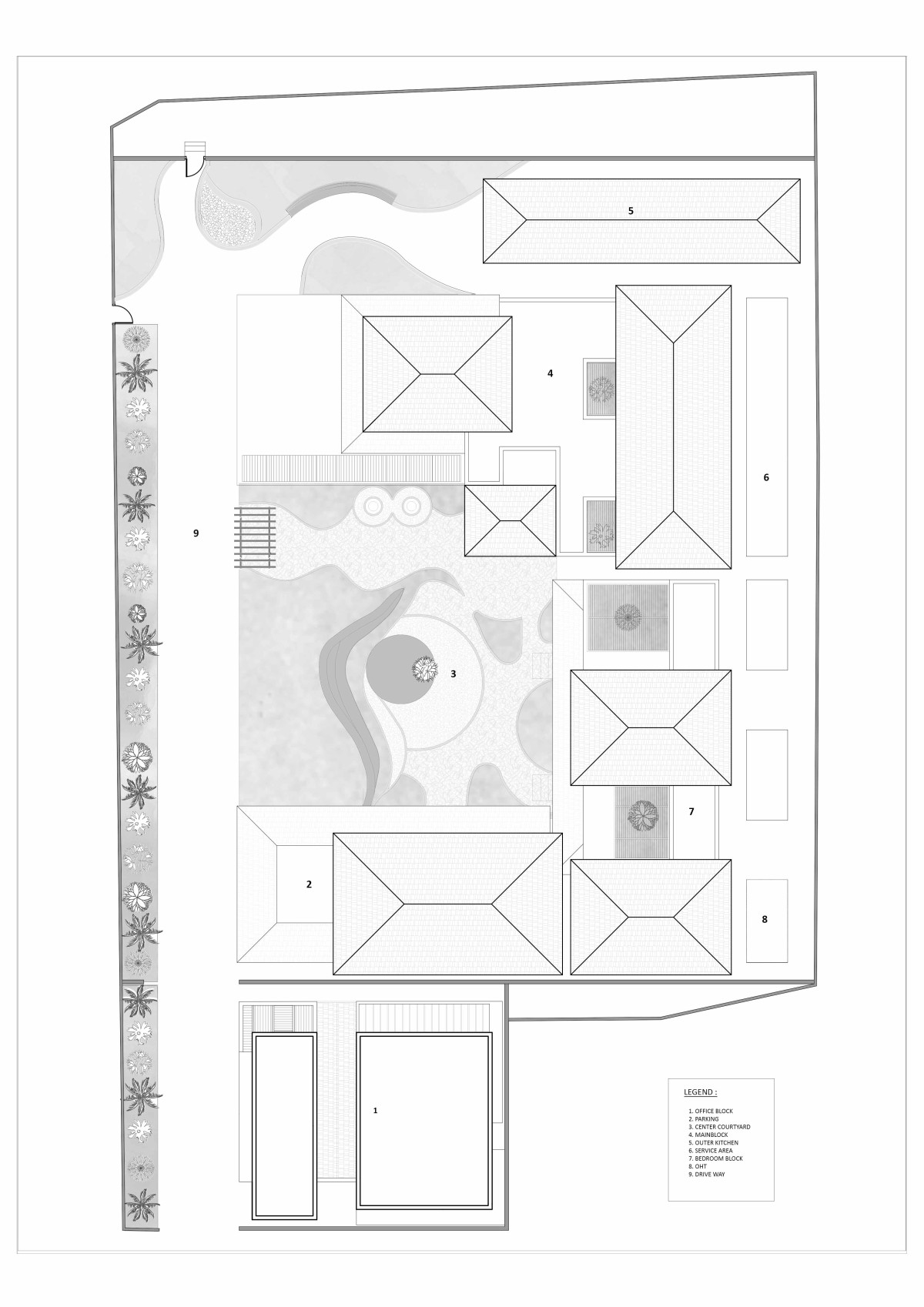 Roof plan of The House of Nature Retreat by VP Design Studio