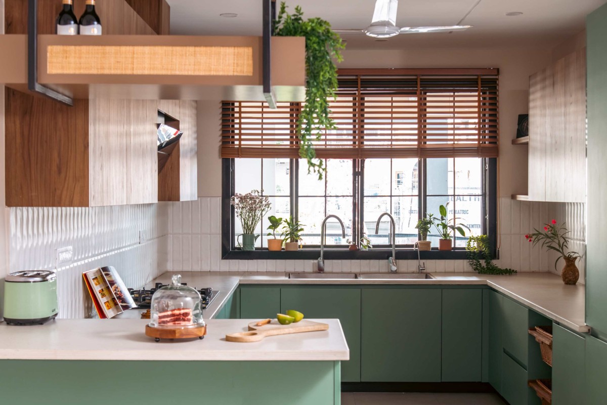 Kitchen of The Tan Door House by House of Quimera