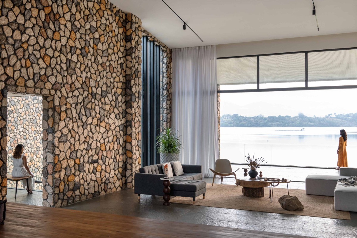 Living room of House by the Lake by Kaviar Collaborative