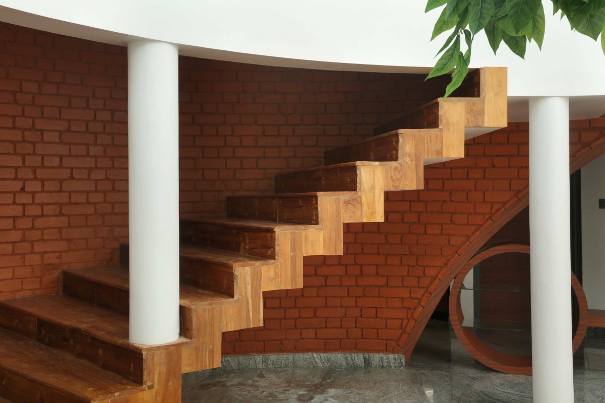 Staircase of The Skyward Home by S Squared Architects