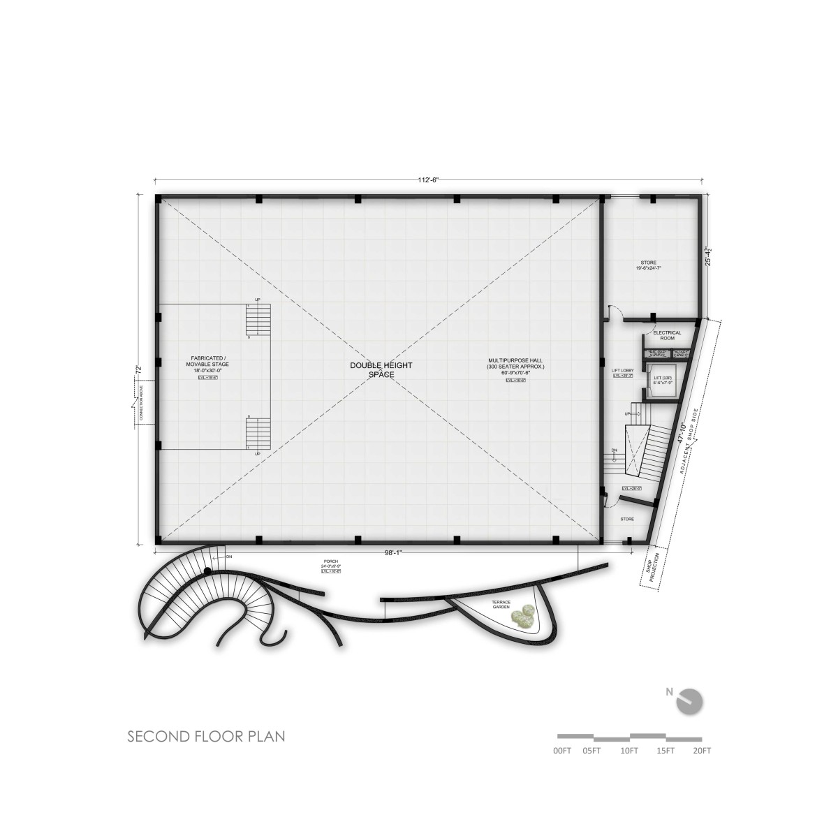 Second floor plan of Doaba Public School by Studio Ardete