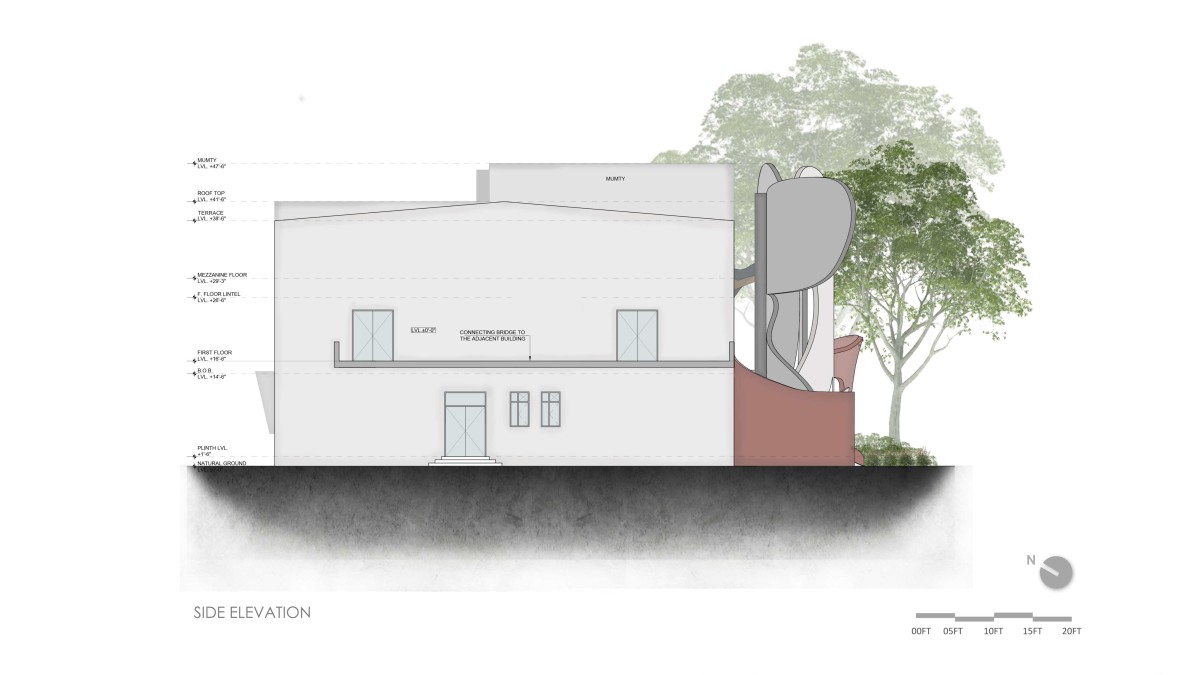 Elevation B of Doaba Public School by Studio Ardete