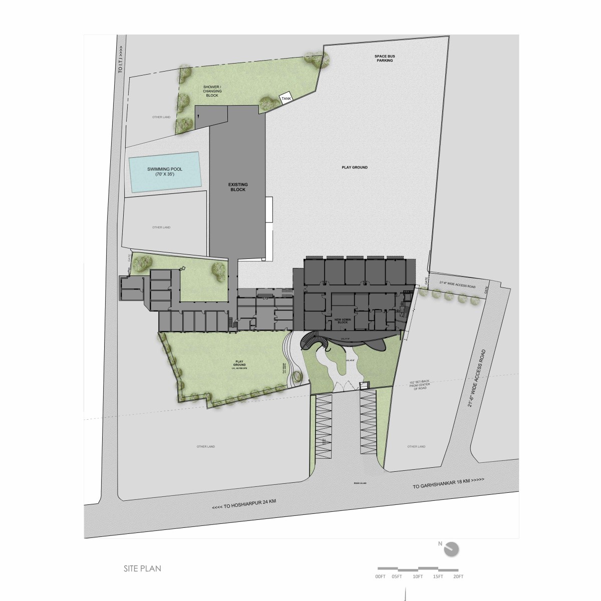 Site plan of Doaba Public School by Studio Ardete