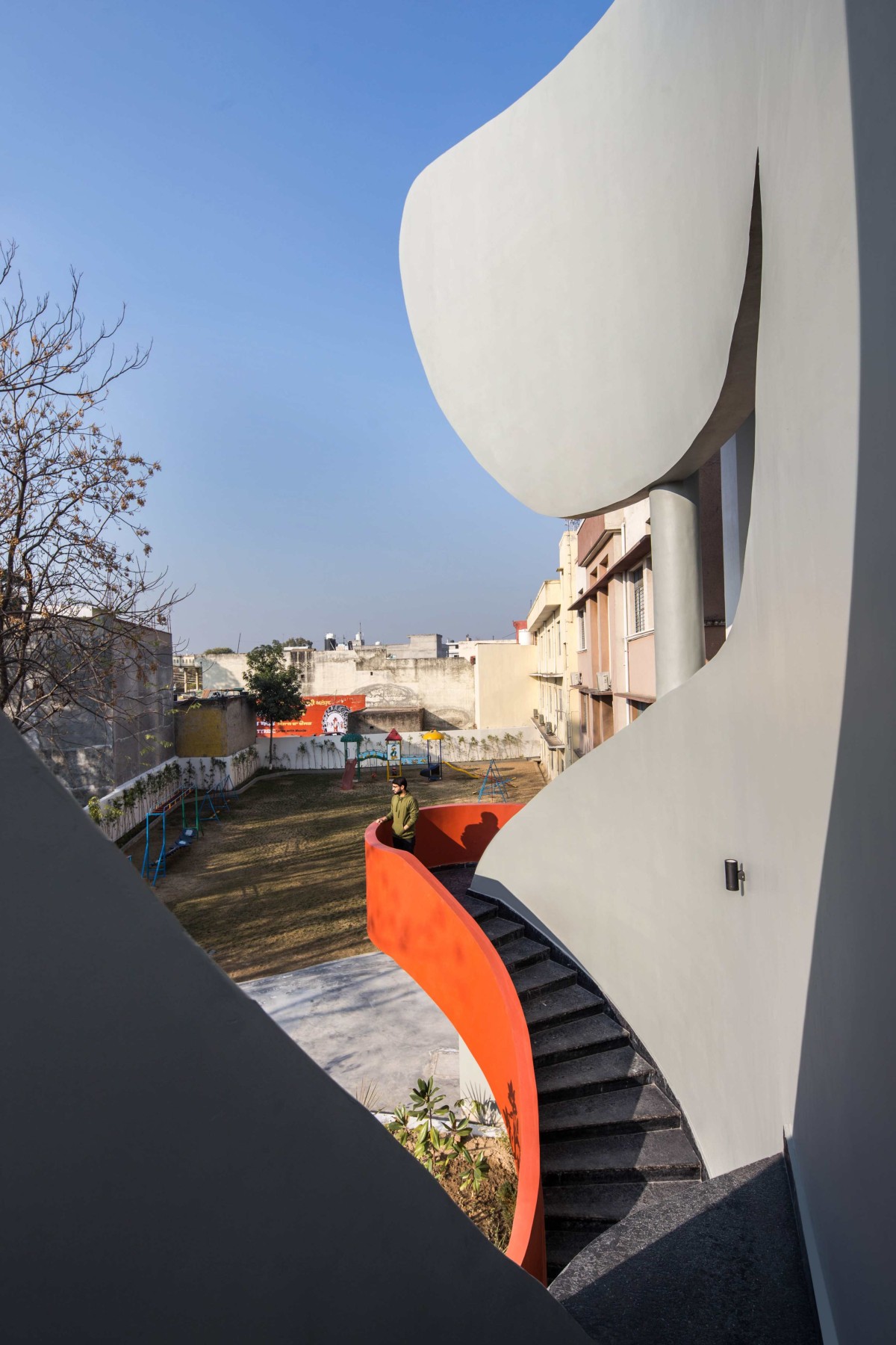 Staircase of Doaba Public School by Studio Ardete