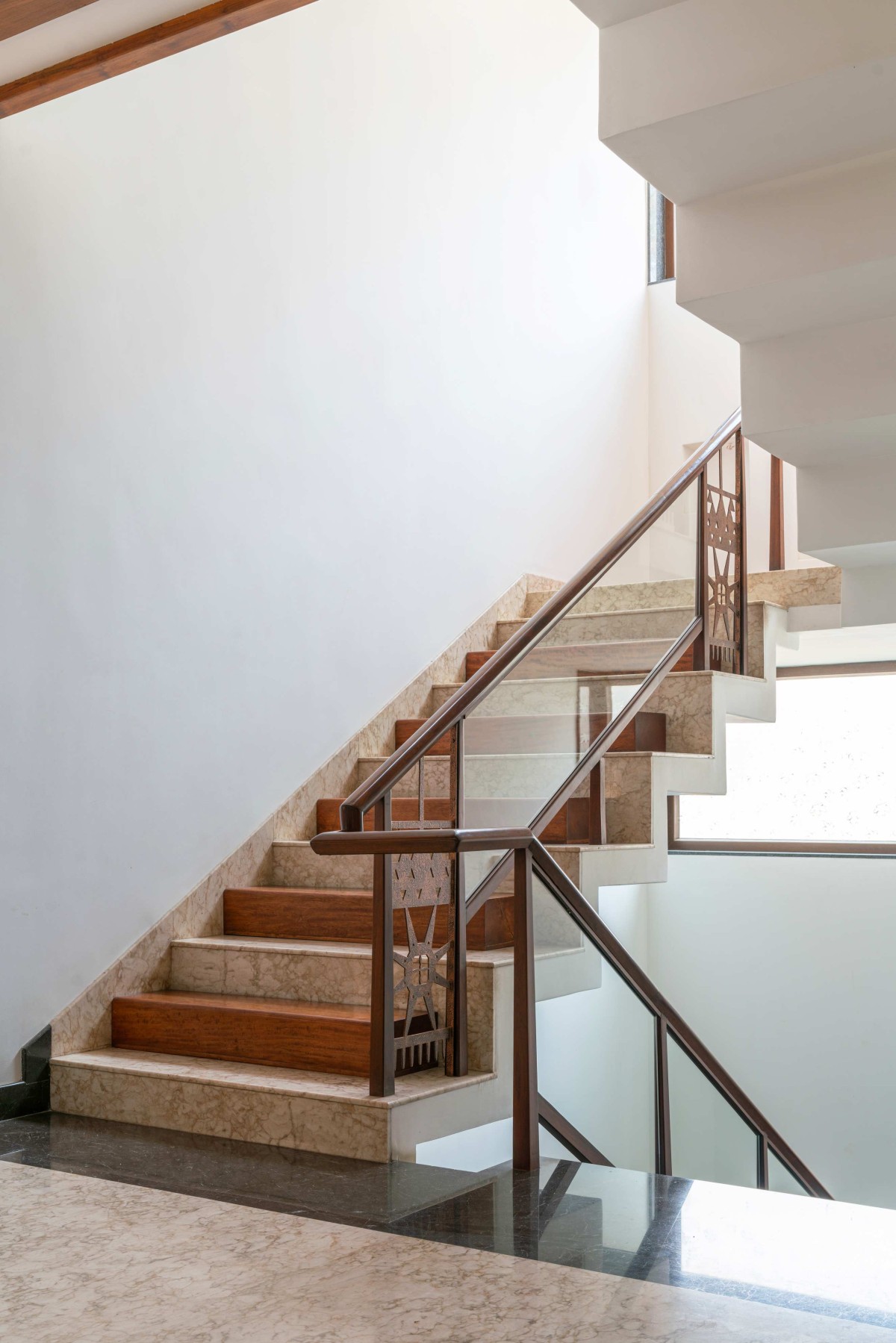 Staircase of Stack House by Vishwakarma Design Studio