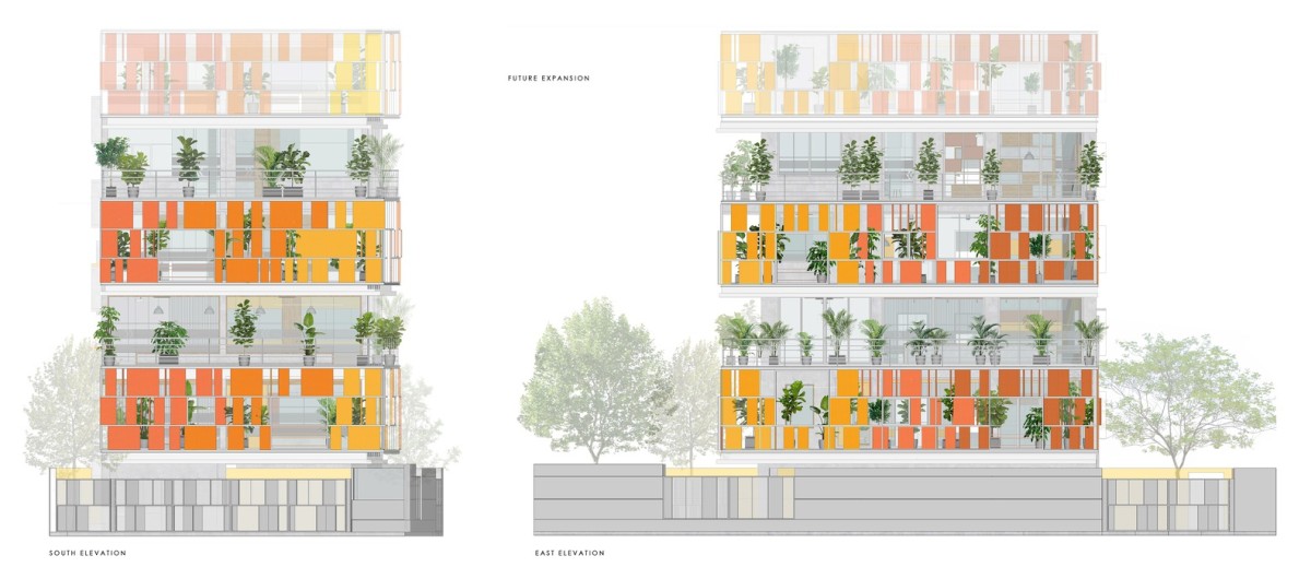 Elevation of MGB Headquaters by Spacefiction Studio