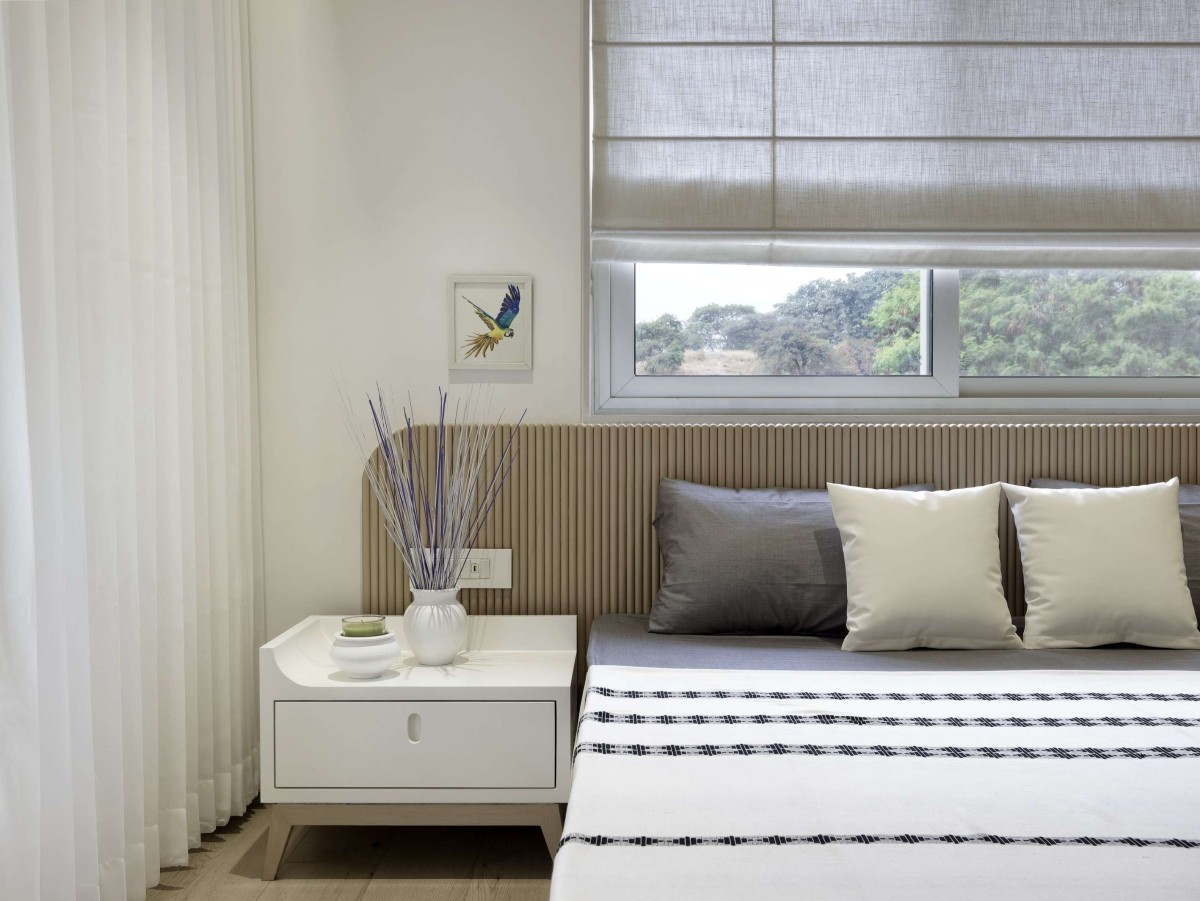 Bedroom of White Home by Element9 Design Studio