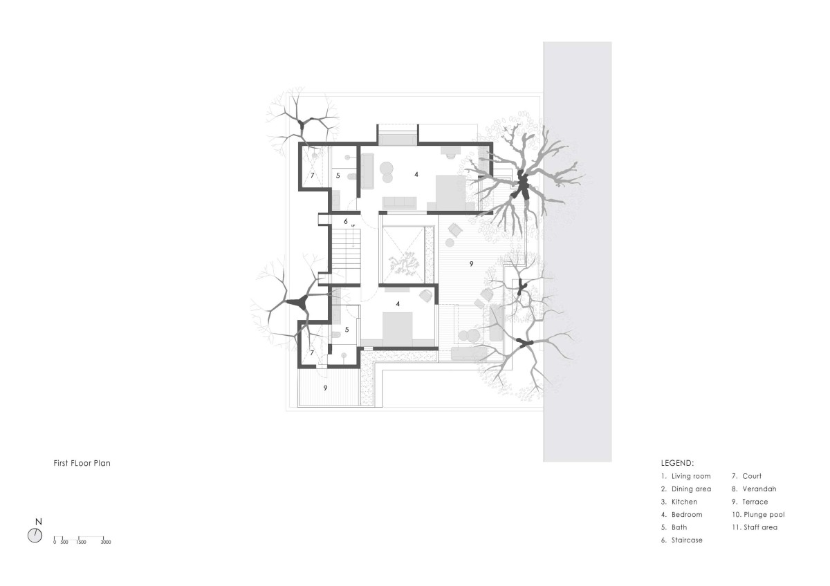 First floor plan of Jade by unTAG Architecture and Interiors