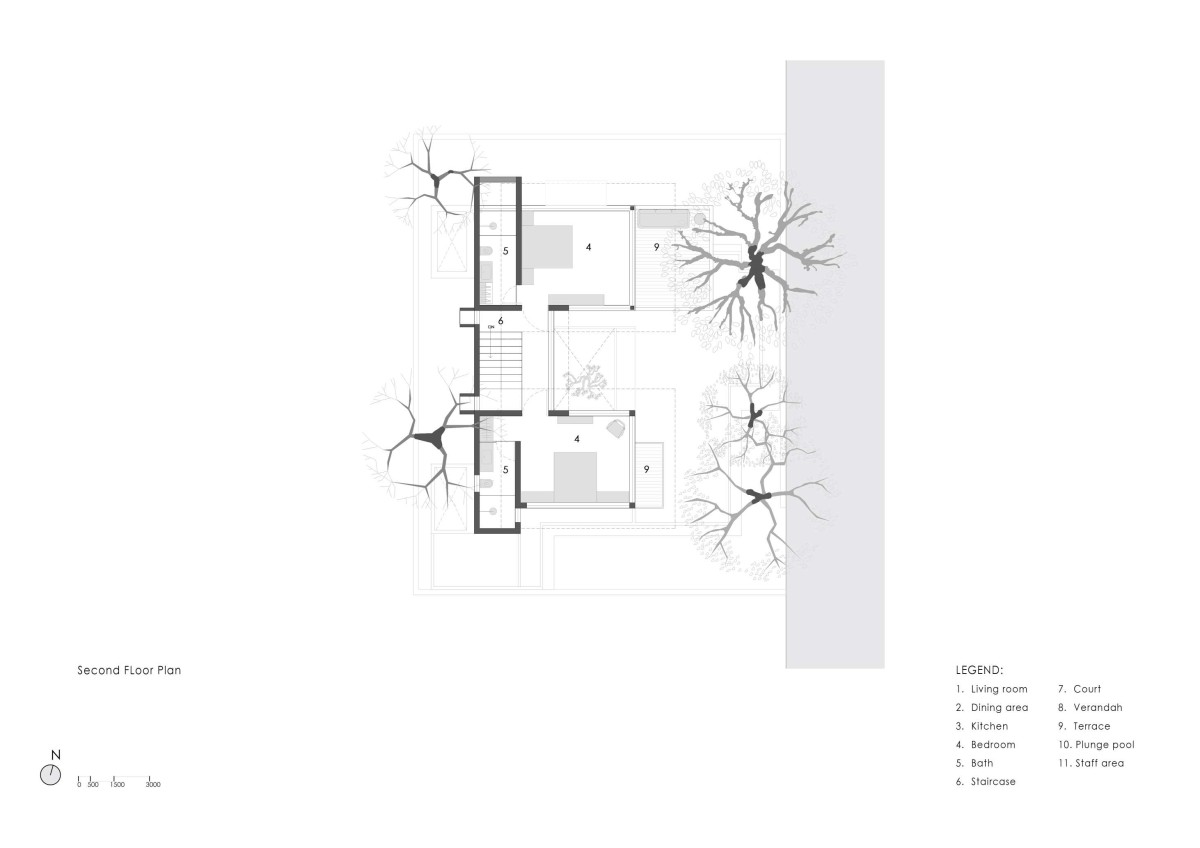 Second floor plan of Jade by unTAG Architecture and Interiors