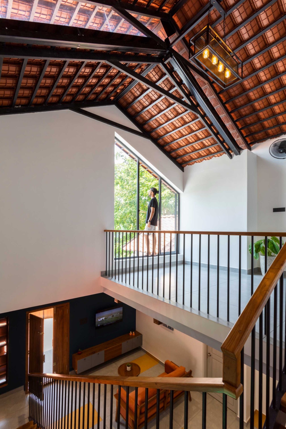 View from staircase of Advitiya by Coax Architecture Studio