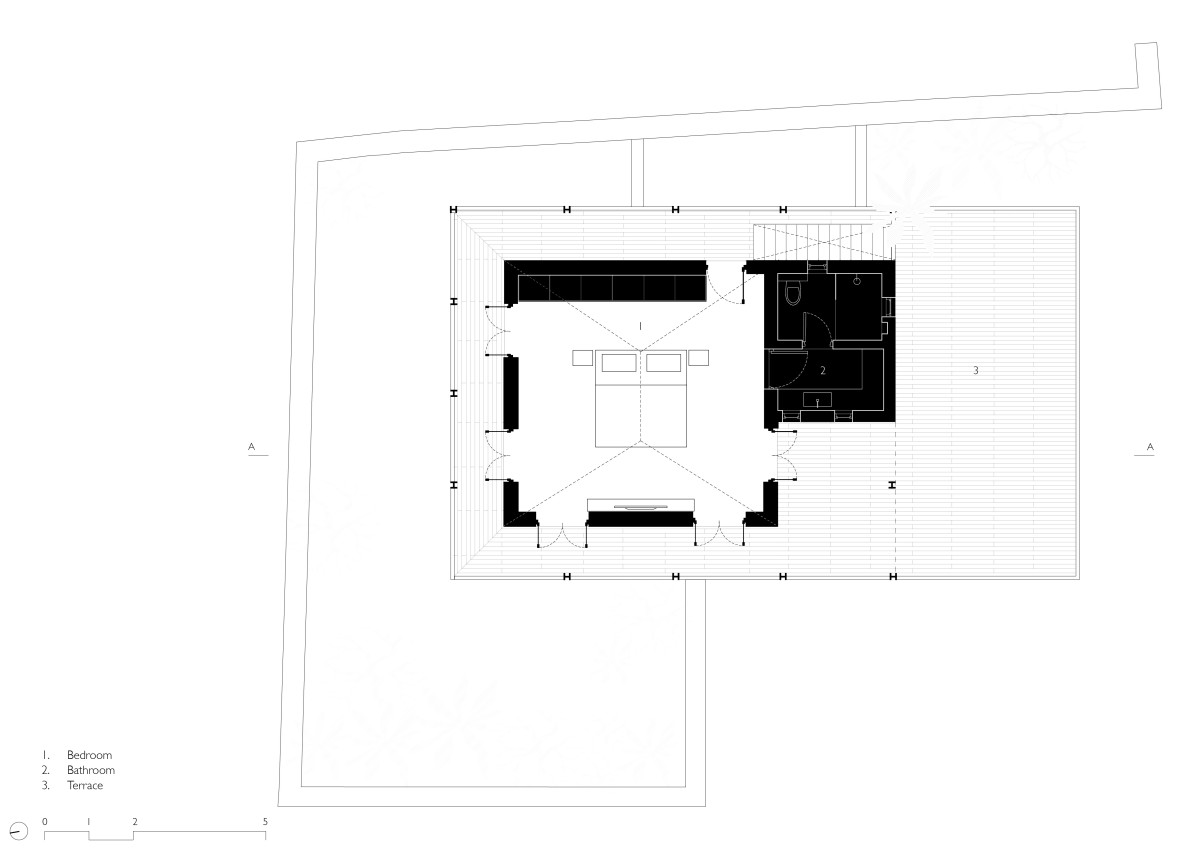 First floor plan of House in the Palms by Architecture BRIO